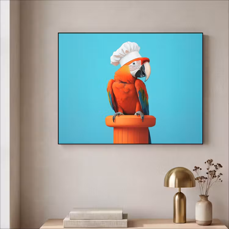 Ara - Koksmuts - Sokkel - Grappig Textielframe zwart klein -sfeer2