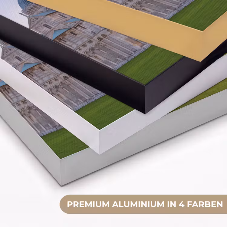 Architectuur - Toren - Pisa - Italië - Zonsondergang Textielframe zwart klein -USP_kleurenDE