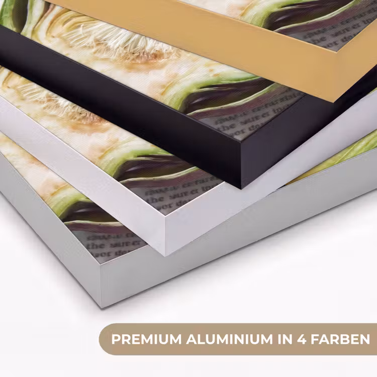 Art Frame - Artischocke – aufgeschnitten – Essen - Artisjok - Doorgesneden - Eten Textielframe zwart klein
