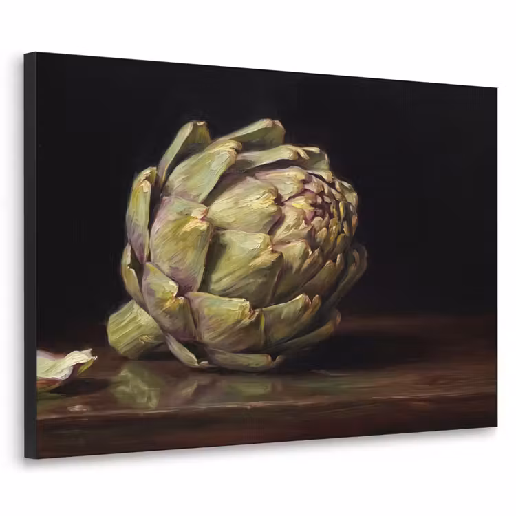 Art Frame - Artischocke – Essen – Klassisch - Artichok - Eten - Klassiek Textielframe zwart klein