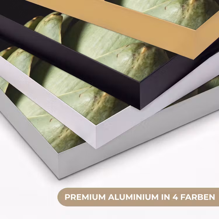 Art Frame - Artischocke – Grün – Essen - Artisjok - Groen - Eten Textielframe zwart klein