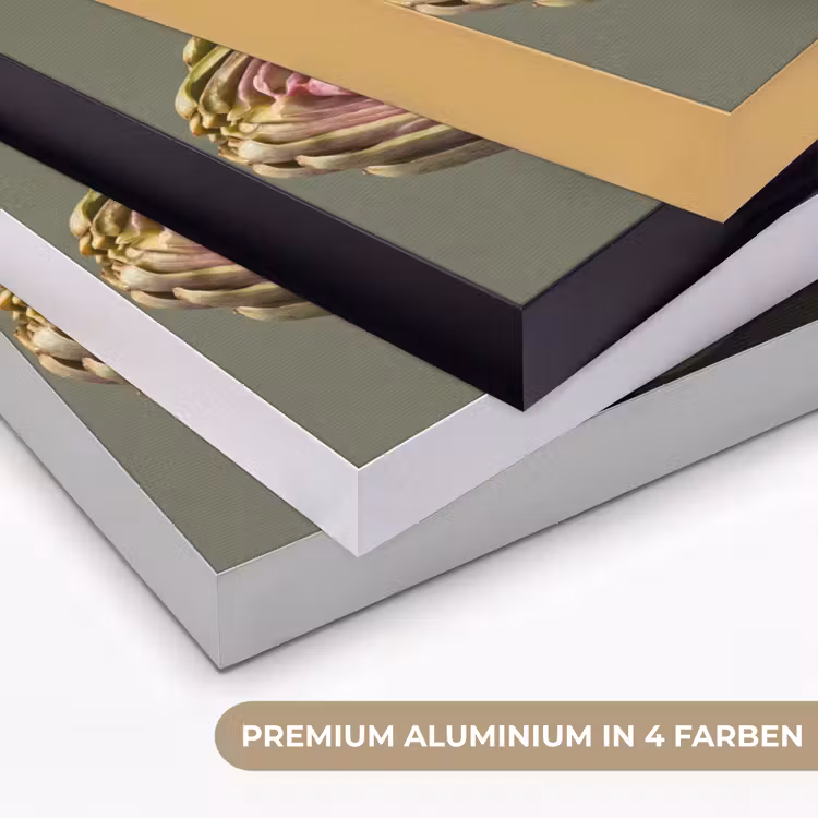 Art Frame - Artischocke – Violett – Lebensmittel - Artisjok - Paars - Voedsel Textielframe zwart klein