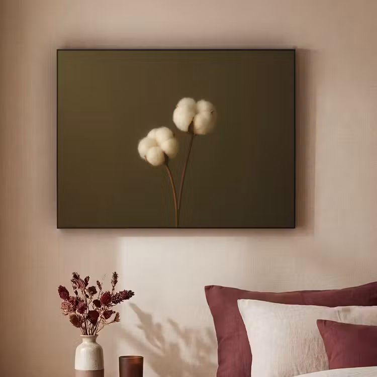 Takken - Katoen - Wit - Bollen Textielframe - compleet frame klein -sfeer1