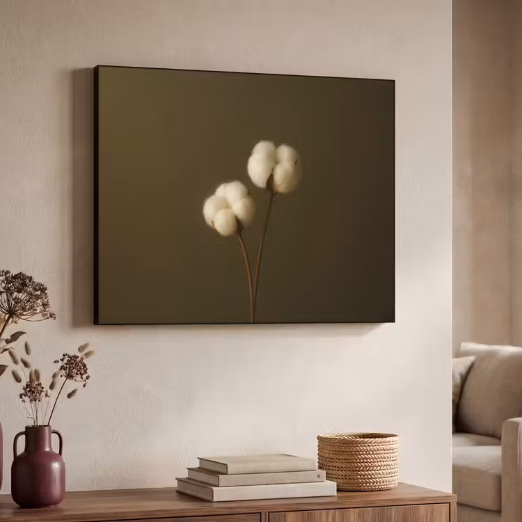Takken - Katoen - Wit - Bollen Textielframe - compleet frame klein -sfeer3