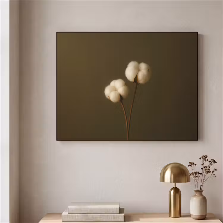 Takken - Katoen - Wit - Bollen Textielframe - compleet frame klein -sfeer2
