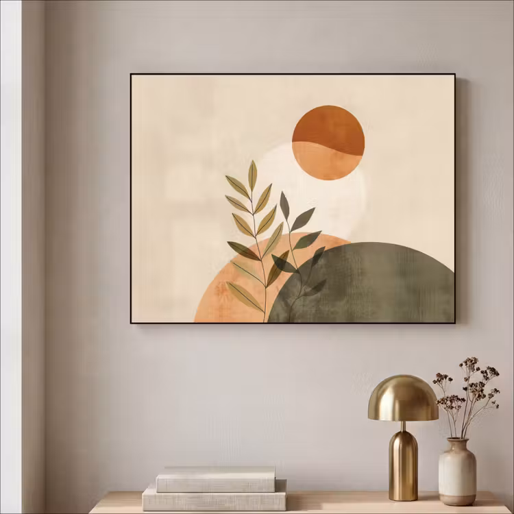 Takken - Vormen - Abstract Textielframe - compleet frame klein -sfeer2