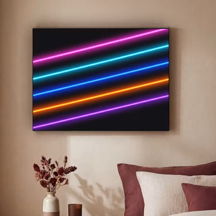 Esthetiek - Retro - Neon Textielframe zwart klein -sfeer1