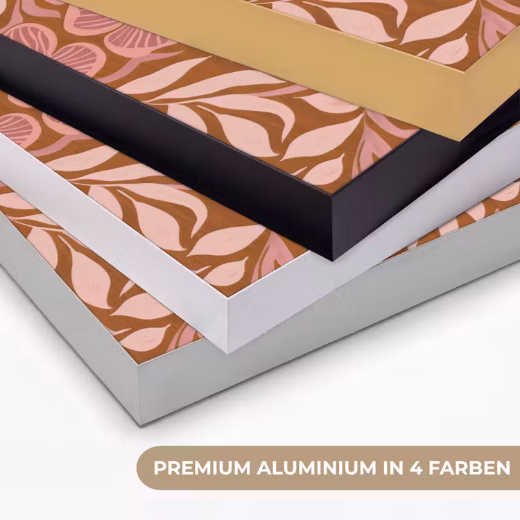 Sfeer - Bloemen - Roze Textielframe zwart klein 947 -USP_kleurenDE