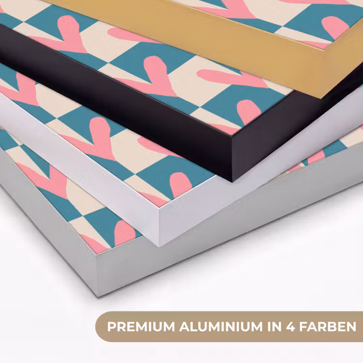 Vlakken - Hartjes - Patroon - Retro Textielframe zwart klein 947 -USP_kleurenDE
