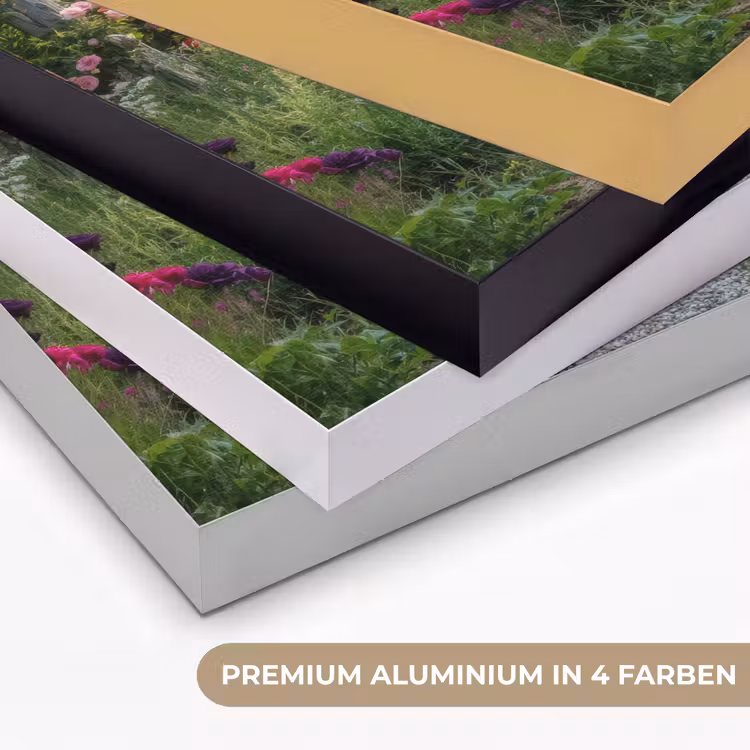 Doorkijk - Landschap - Natuur - Tuinboog - Bloemen Textielframe zwart klein -USP_kleurenDE