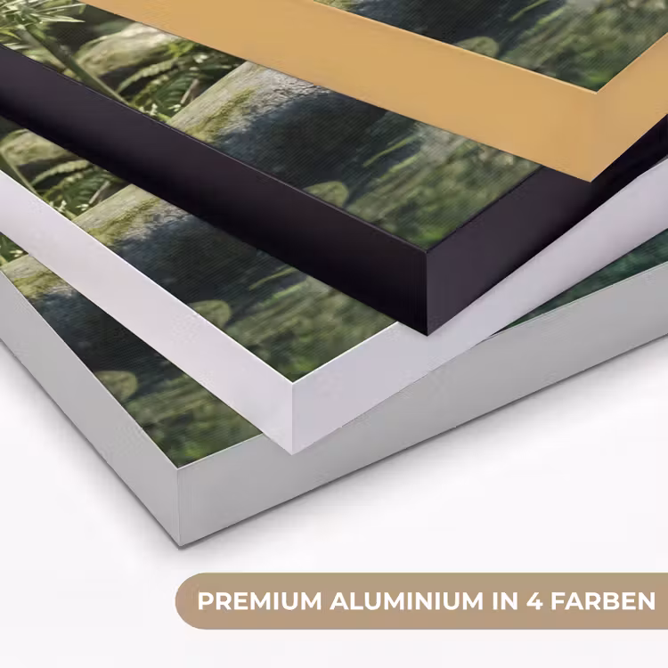 Beek - Waterval - Natuur - Groen Textielframe zwart klein -USP_kleurenDE