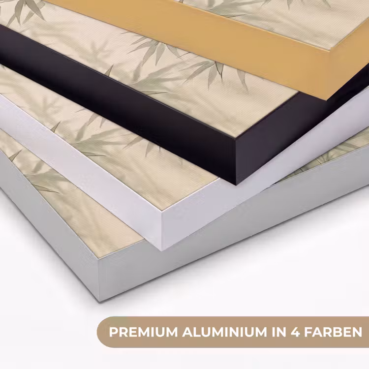 Bamboe - Bladeren - Aziatisch - Groen - Natuur Textielframe zwart klein -USP_kleurenDE