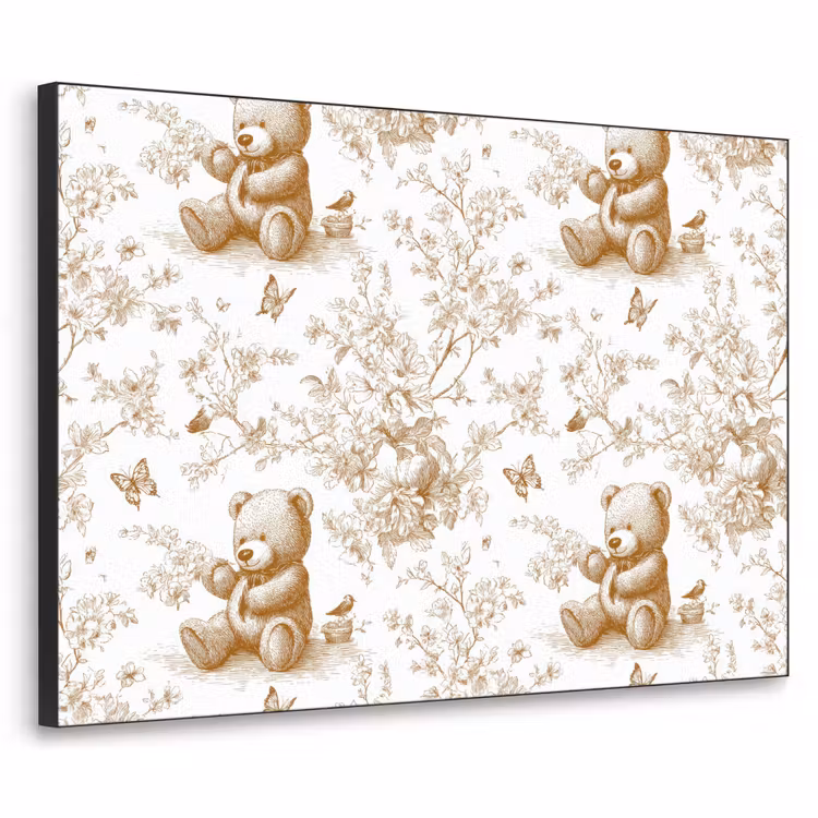 Beer - Tijdloos - Bruin Textielframe zwart klein 947 -3d