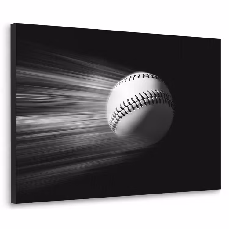 Honkbal - Wit - Vliegt Textielframe - compleet frame klein -3d
