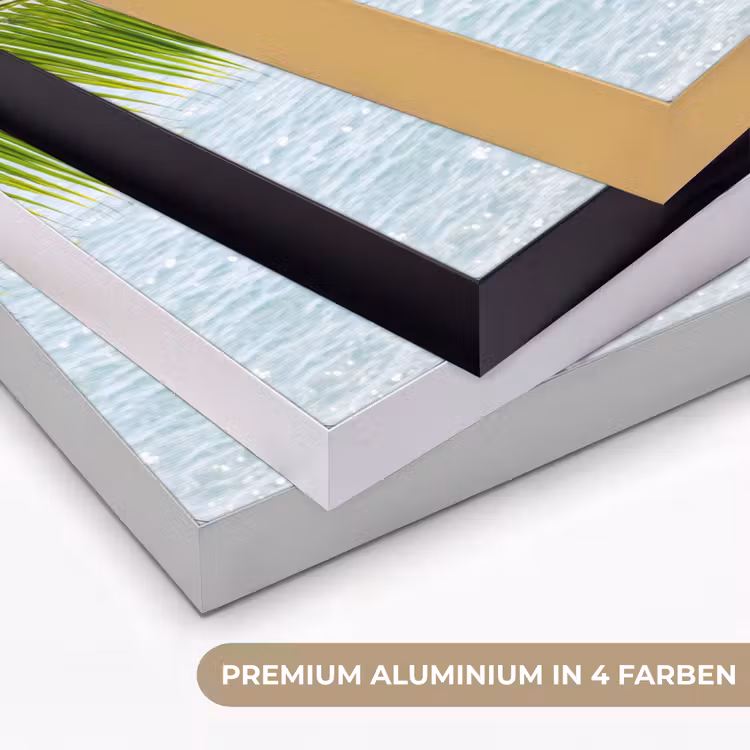 Boom - Bladeren - Water - Tropisch - Groen Textielframe zwart klein -USP_kleurenDE