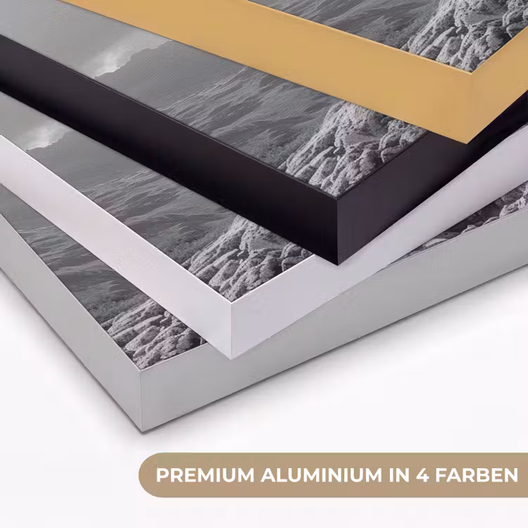Boom - Geel - Natuur - Zwart wit Textielframe zwart klein -USP_kleurenDE