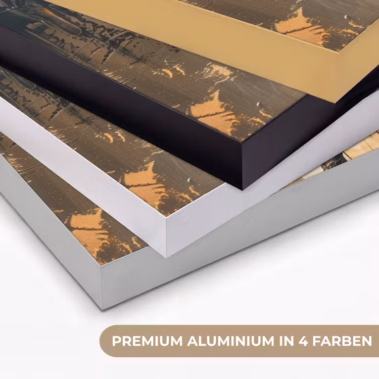 Boom - Goud - Landschap - Verf Textielframe zwart klein -USP_kleurenDE