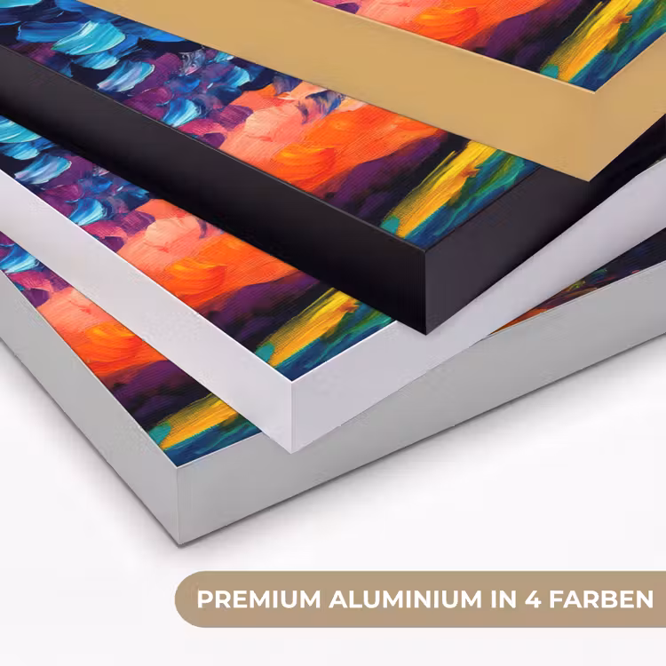 Boom - Kunst - Natuur - Zonsondergang Textielframe zwart klein -USP_kleurenDE