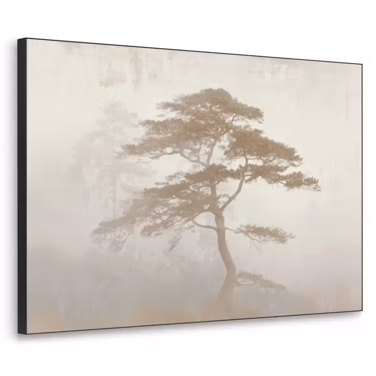 Boom - Oosterse stijl - Landschap Textielframe zwart klein -3d