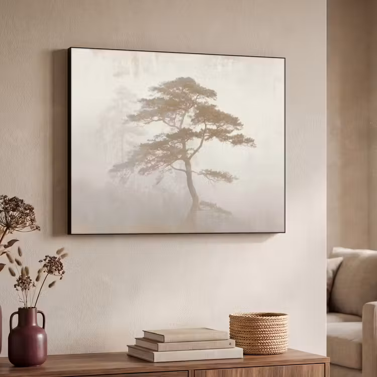 Boom - Oosterse stijl - Landschap Textielframe - compleet frame klein -sfeer3