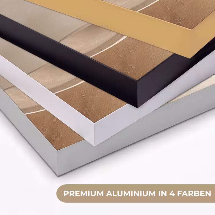 Beige - Natuur - Abstract - Modern Textielframe zwart klein -USP_kleurenDE
