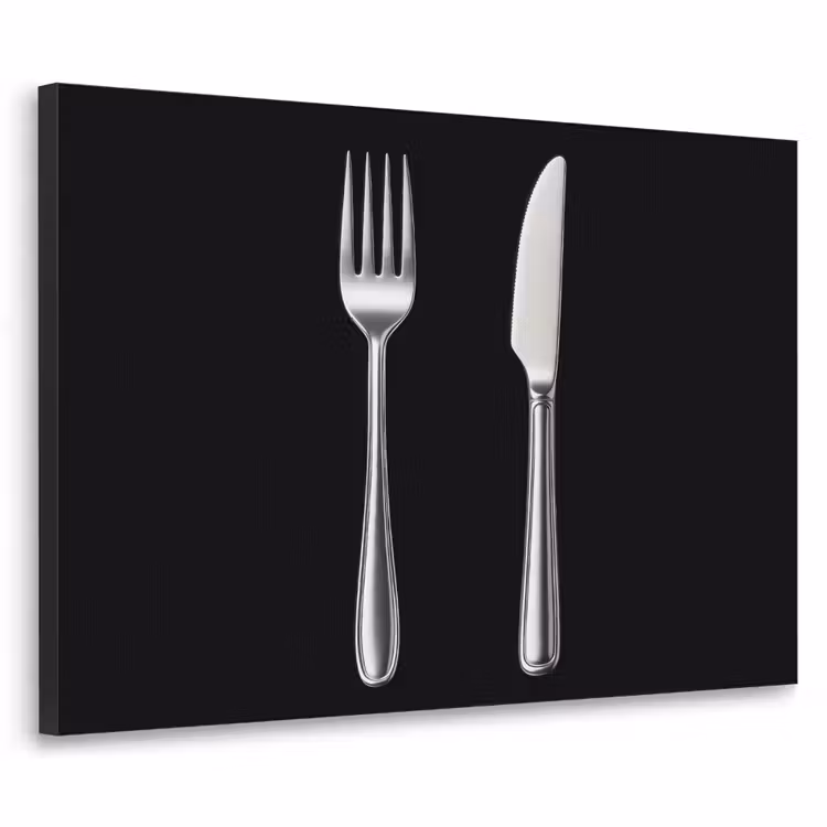 Bestek - Klassiek - Elegant Textielframe zwart klein -3d