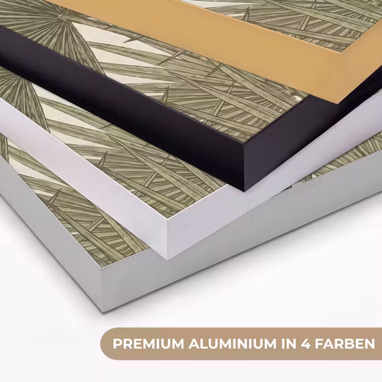 Blad - Tropisch - Patroon - Natuur - Groen Textielframe zwart klein -USP_kleurenDE