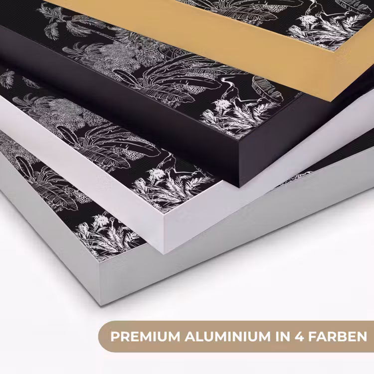 Bladeren - Bomen - Jungle Textielframe zwart klein -USP_kleurenDE