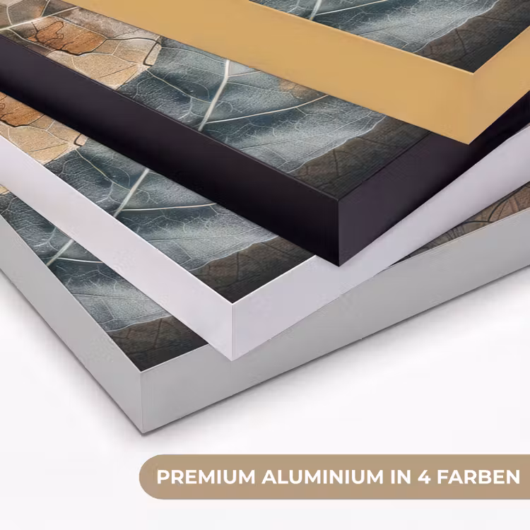 Bladeren - Bruin - Herfst - Natuur Textielframe zwart klein -USP_kleurenDE