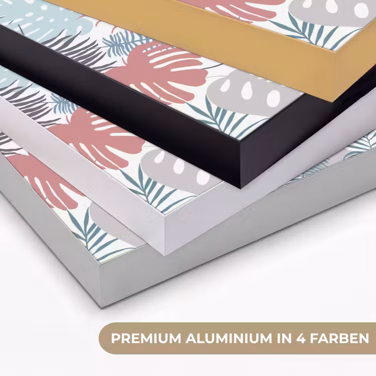 Bladeren - Jungle - Pastel - Tropisch Textielframe zwart klein -USP_kleurenDE