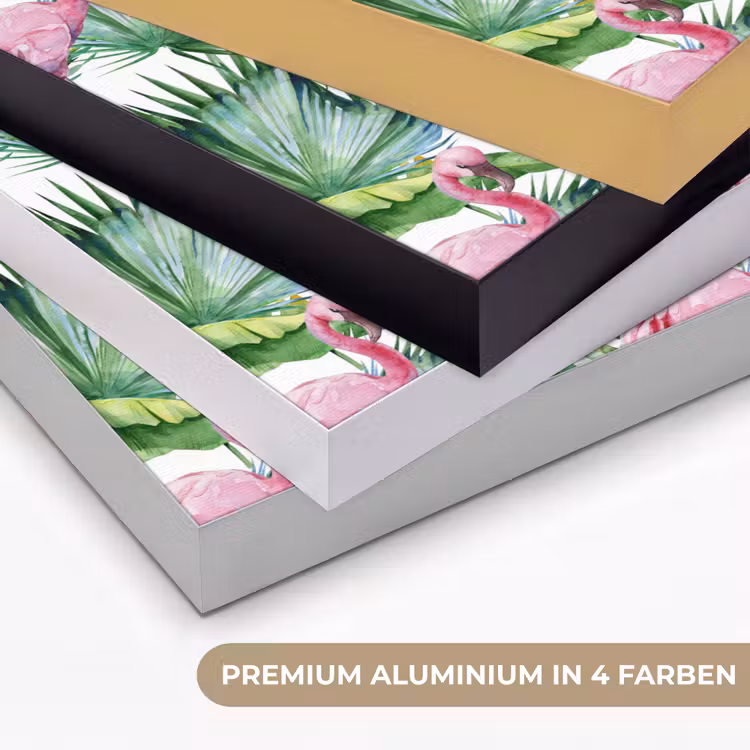 Bladeren - Flamingo - Jungle Textielframe zwart klein -USP_kleurenDE
