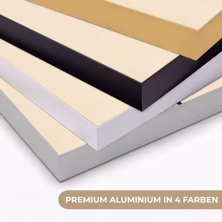 Bladeren - Minimalistisch - Zwart Textielframe zwart klein -USP_kleurenDE