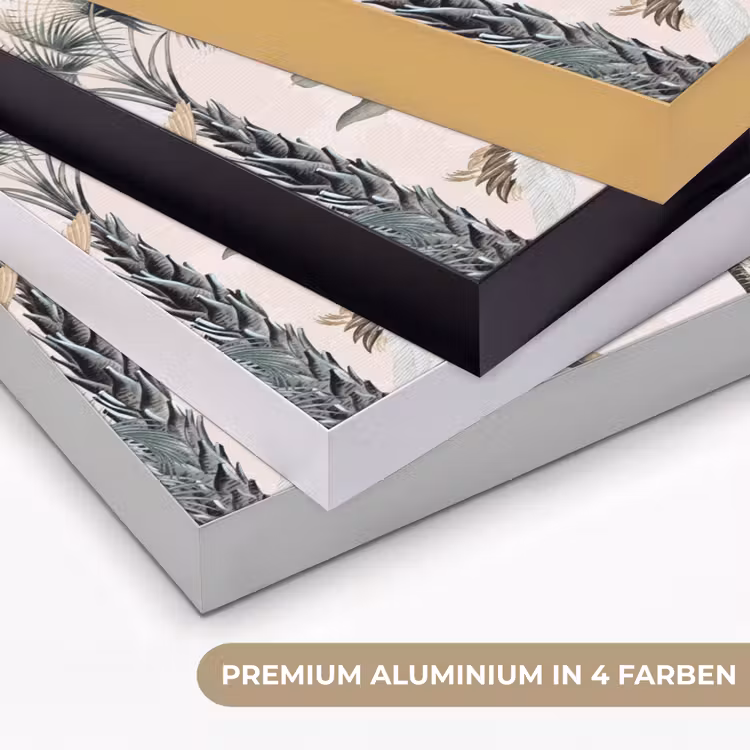 Bladeren - Monstera - Jungle - Tropical Textielframe zwart klein -USP_kleurenDE