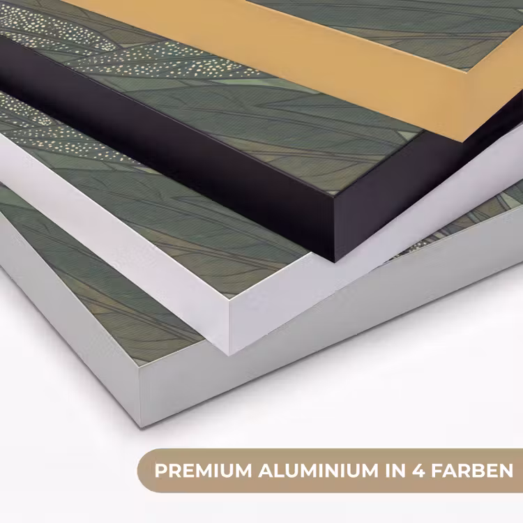 Bladeren - Patroon - Gestippeld - Natuur - Groen Textielframe zwart klein -USP_kleurenDE