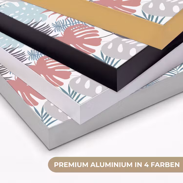 Bladeren - Pastel - Jungle Textielframe zwart klein -USP_kleurenDE