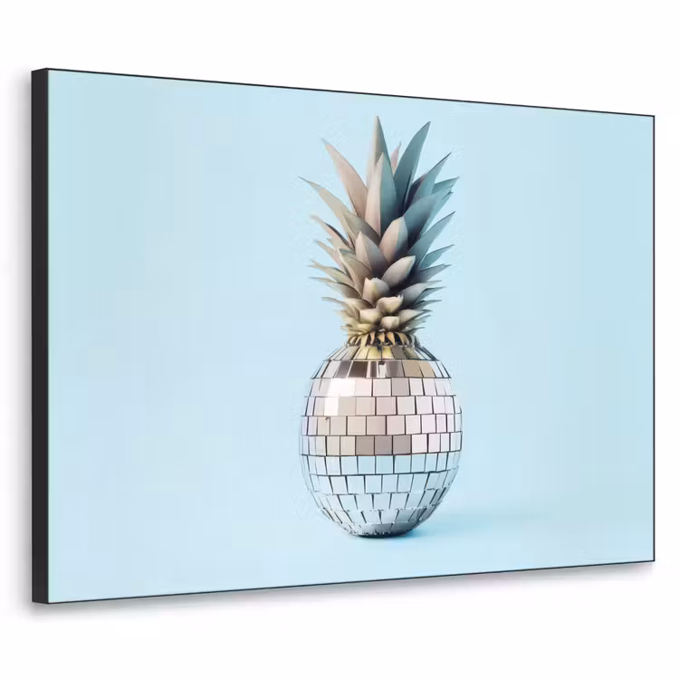 Blauw - Ananas - Disco - Discobal Textielframe - compleet frame klein -3d