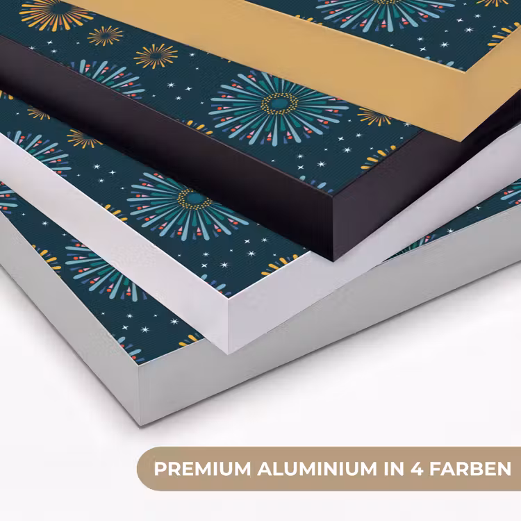 Blauw - Patroon - Retro Textielframe zwart klein 947 -USP_kleurenDE