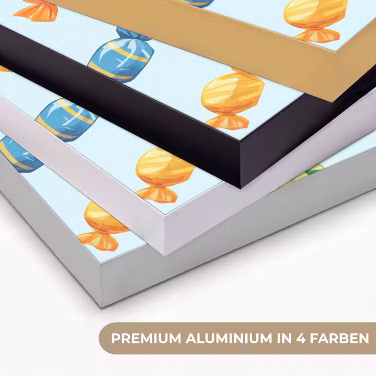 Blauw - Patroon - Snoep Textielframe zwart klein -USP_kleurenDE