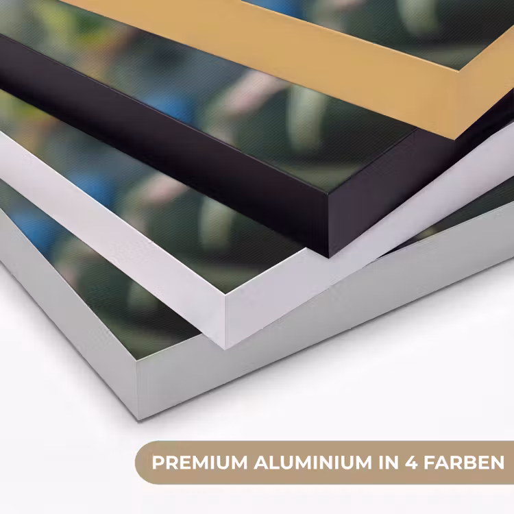 Blauwe bessen - Dauwdruppels - Natuurlijk licht Textielframe zwart klein -USP_kleurenDE