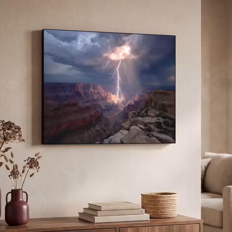 Bliksem - Wolken - Canyon Textielframe - compleet frame klein -sfeer3