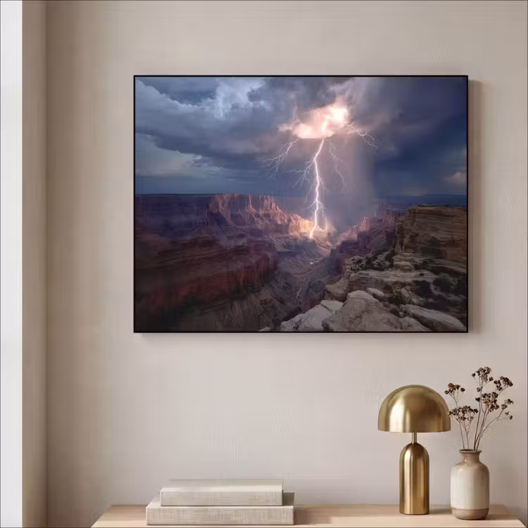 Bliksem - Wolken - Canyon Textielframe - compleet frame klein -sfeer2