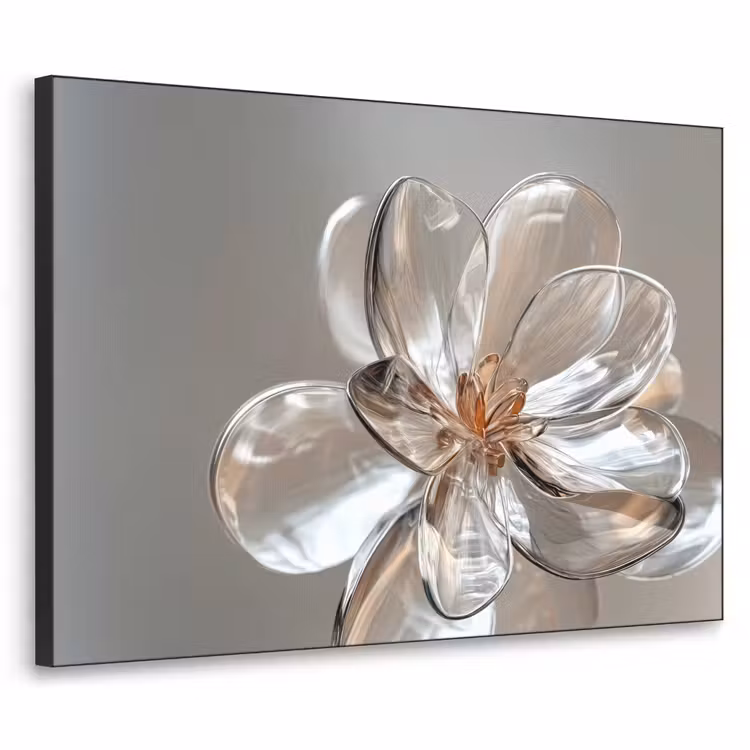 Bloem - Glazen - Doorzichtig Textielframe - compleet frame klein -3d