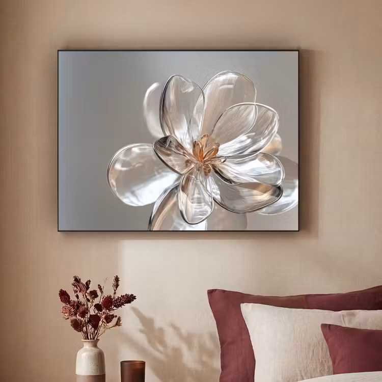 Bloem - Glazen - Doorzichtig Textielframe - compleet frame klein -sfeer1