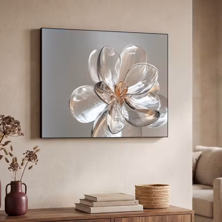 Bloem - Glazen - Doorzichtig Textielframe - compleet frame klein -sfeer3