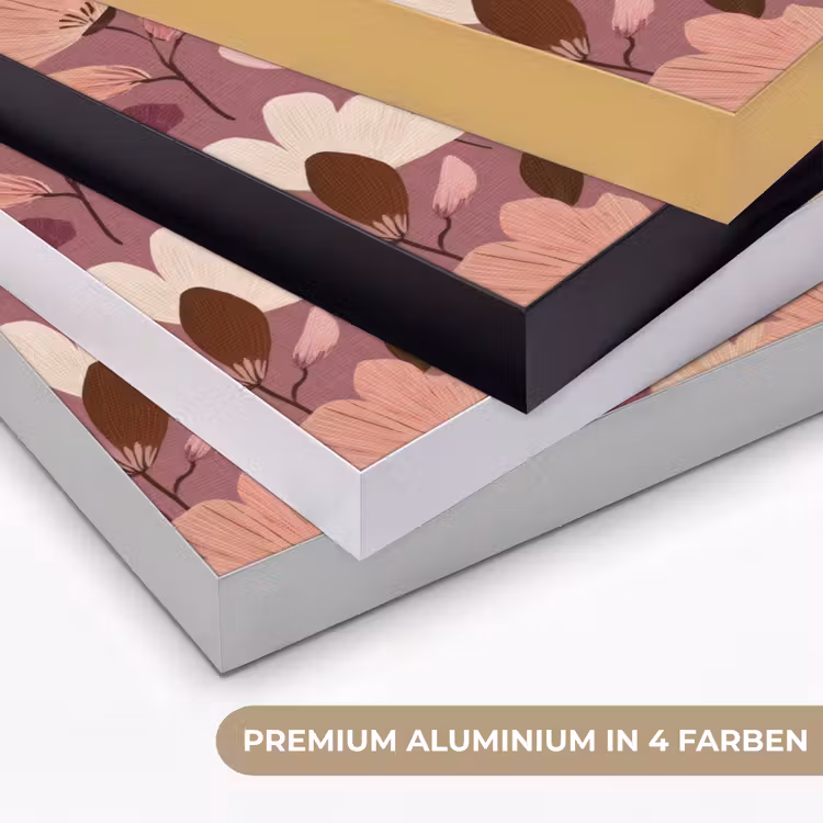 Bloem - Patroon - Roze Textielframe zwart klein 947 -USP_kleurenDE