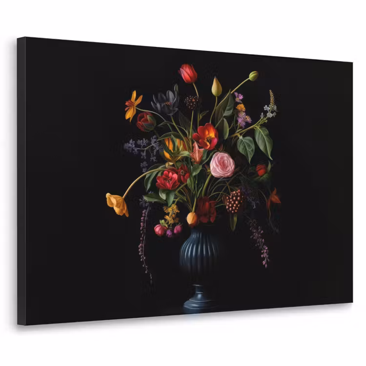 Bloemen - Bessen - Klassiek Textielframe - compleet frame klein -3d