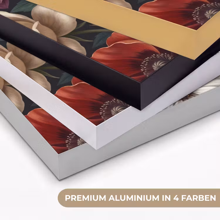 Bloemen - Boeket - Natuur - Klassiek - Weelderig Textielframe zwart klein -USP_kleurenDE