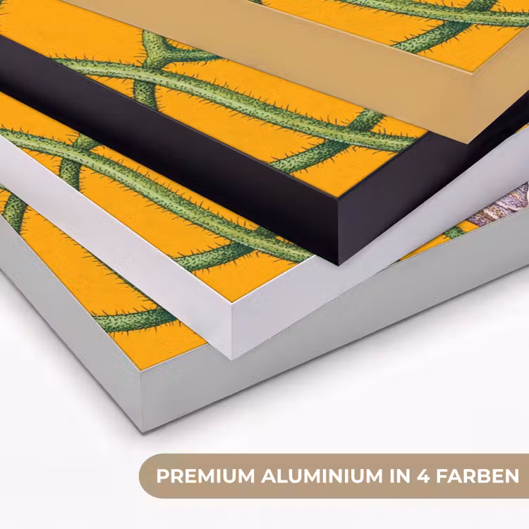 Art Frame - Blumen – Botanik – Gelb - Bloemen - Botanisch - Geel Textielframe zwart klein