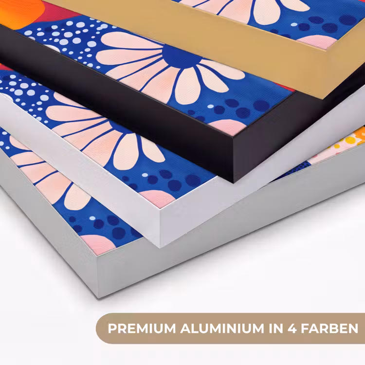 Bloemen - Kleurrijk - Stippen Textielframe zwart klein -USP_kleurenDE