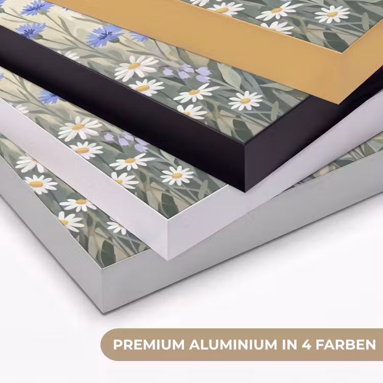 Bloemen - Tuin - Natuur - Kleurrijk Textielframe zwart klein -USP_kleurenDE